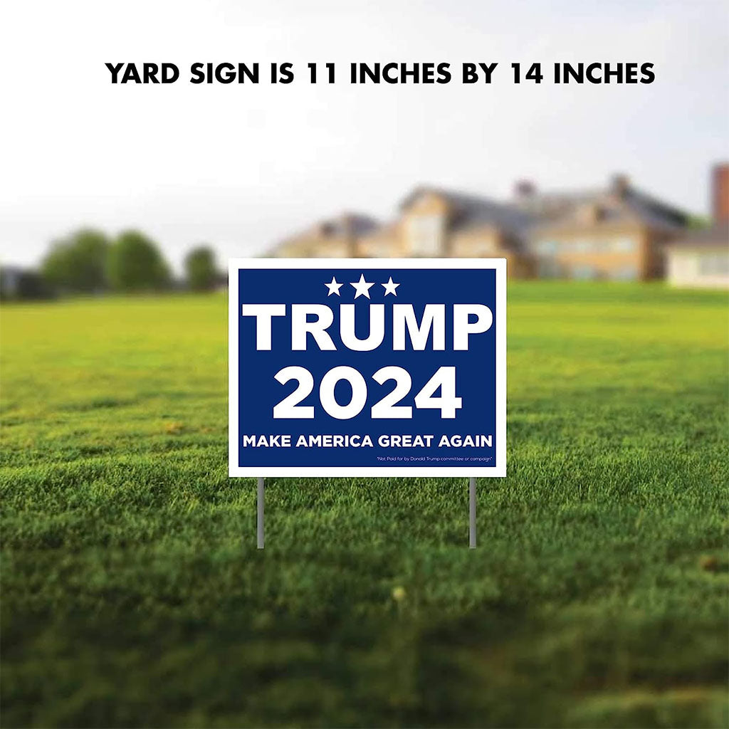 Donald Trump 2024 Gift Pack - Yard Sign w/stakes, Decal & Can Cooler (1 of item)